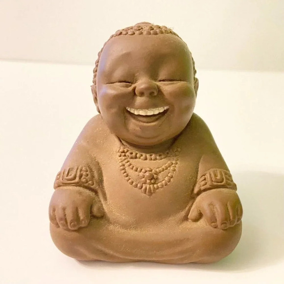 Vintage Rose Oneill Laughing Buddha Vinyl Toy 3 1/2 Inch Does Not Squeak - Picture 7 of 12